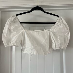 Elegant White Puff Sleeve Top